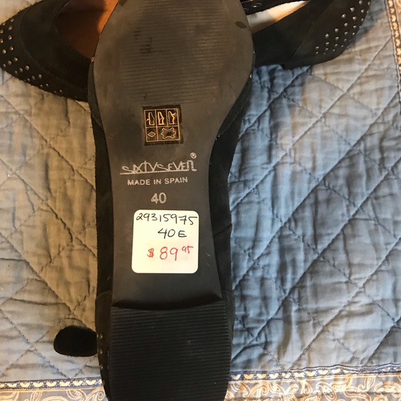 Black Shoes 67 Brand Studs Ankle Strap, NWT. Spain Size 8.5 - Picture 6 of 6